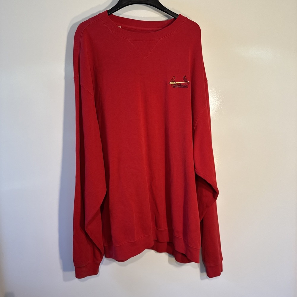 Cutter & Buck St Louis Cardinals L/S Pullover Sweatshirt Mens XXL Pima READ